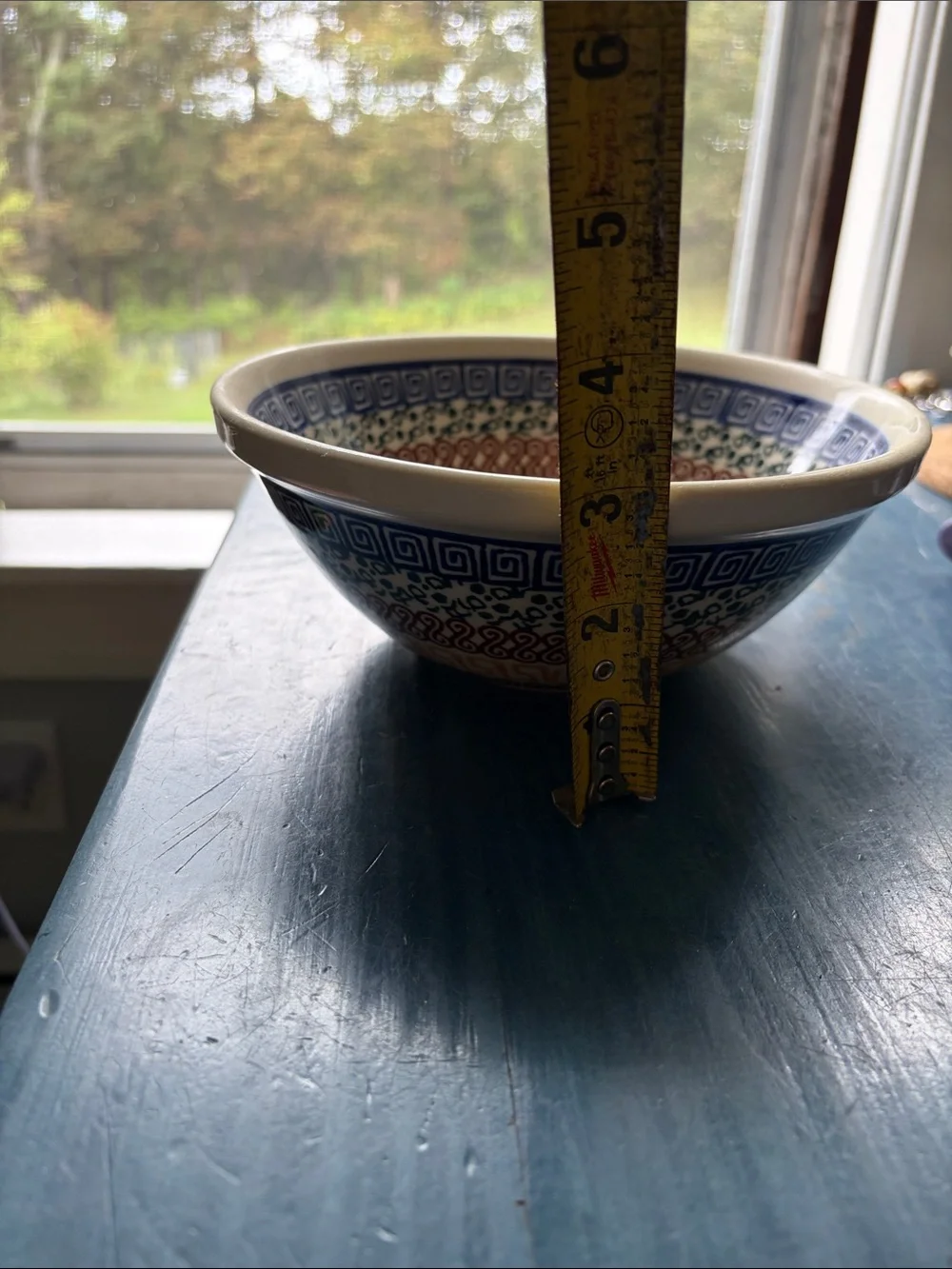 Blue Rose Pottery Bowl Athena Polish ceramic